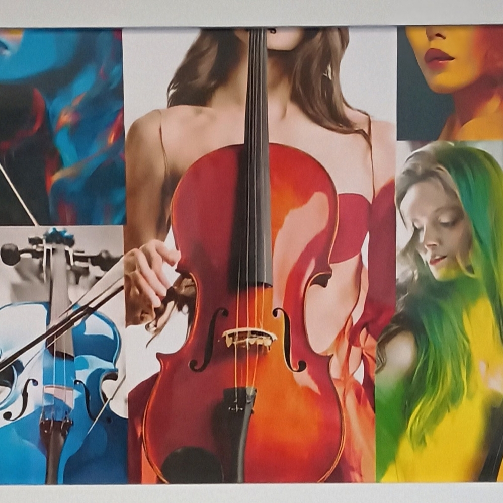 Vibrant Violin Art Print